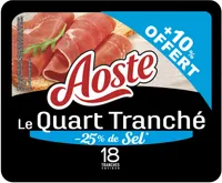 Le quart tranché -25% de sel