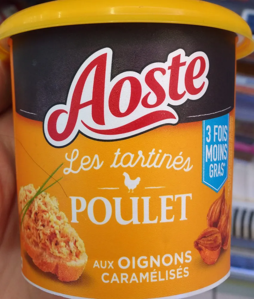 Les tartinés Poulet aux oignons caramélisés