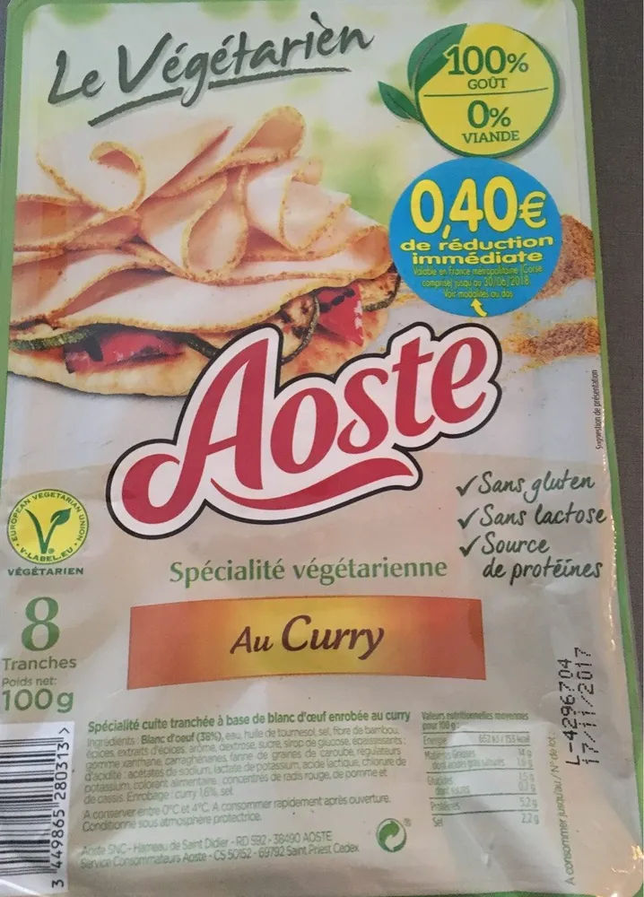 Spécialité végétarienne au Curry
