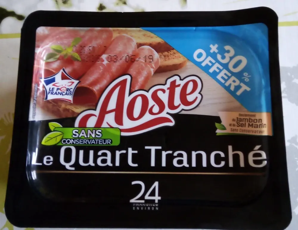 Aoste le quart tranché + 30% offert
