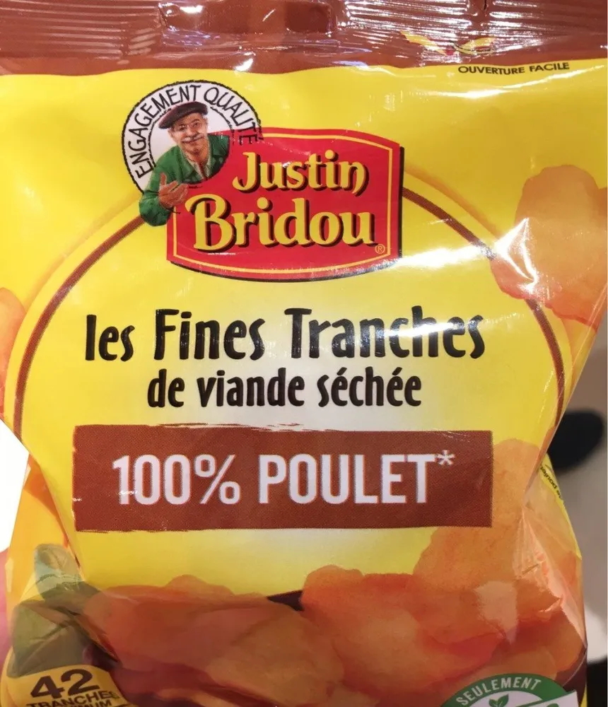 Fines tranches de poulet séché