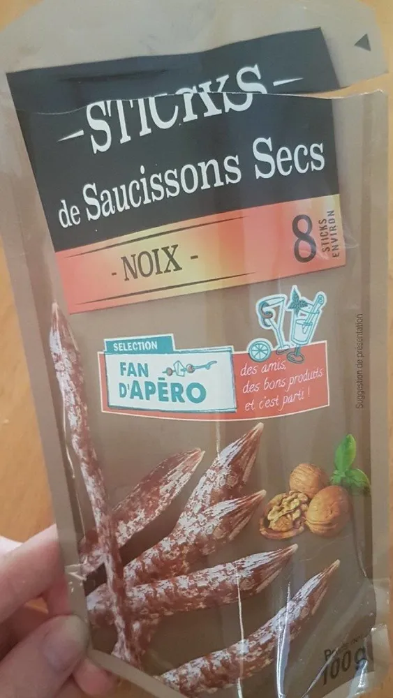 Stick de saucissons secs noix