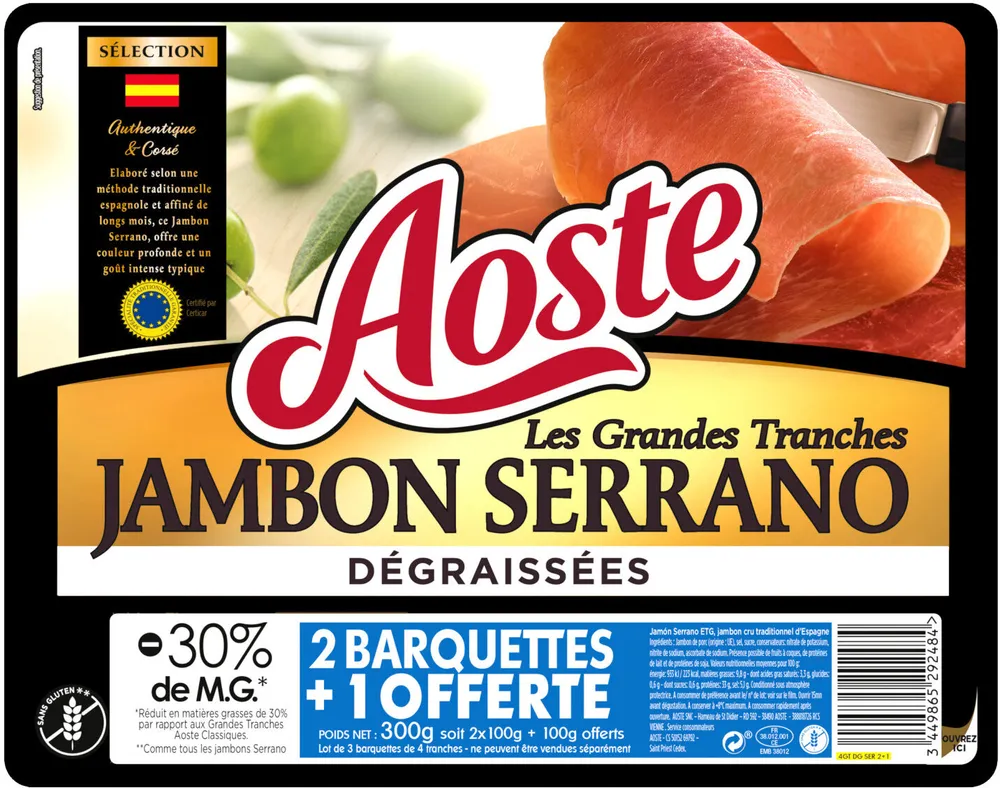 Jambon serrano  dégraissé