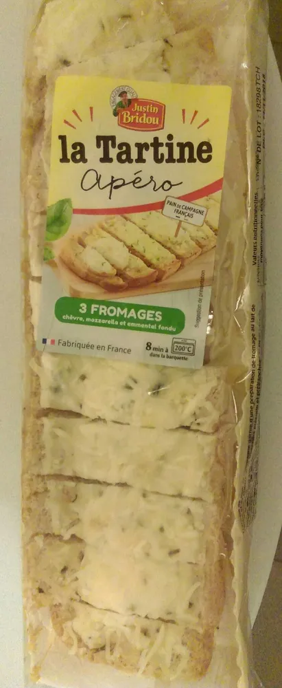 La tartine apéro 3 fromages