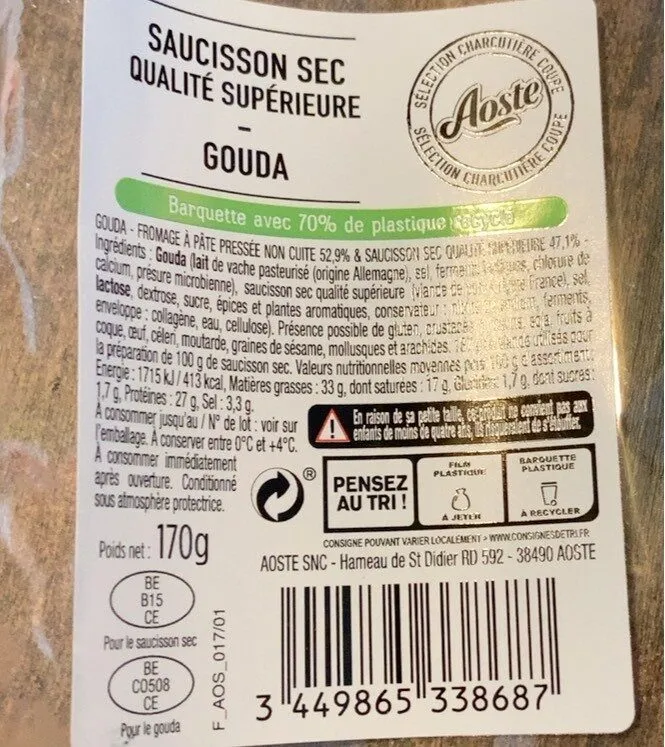 Saucisson sec - gouda