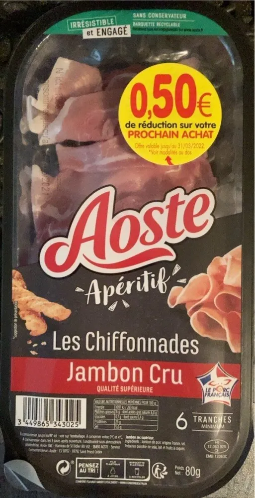 Les chiffonades jambon cru