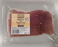 jambon sec supérieur salé à la main