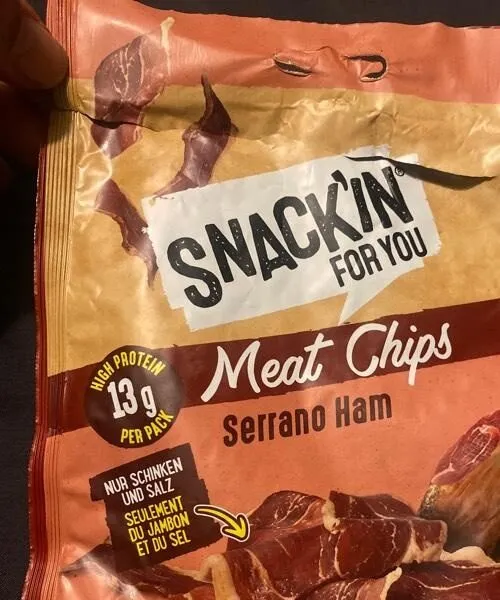 Meat chips Serrano ham
