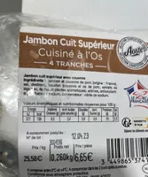 Jambon cuit supérieur Cuisiné à l'os