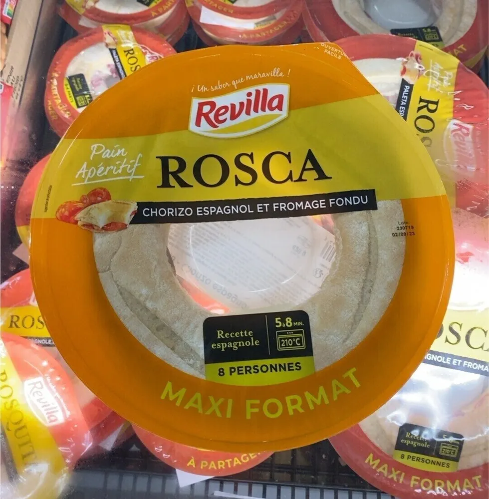 Rosca chorizo espagnol et fromage fondu
