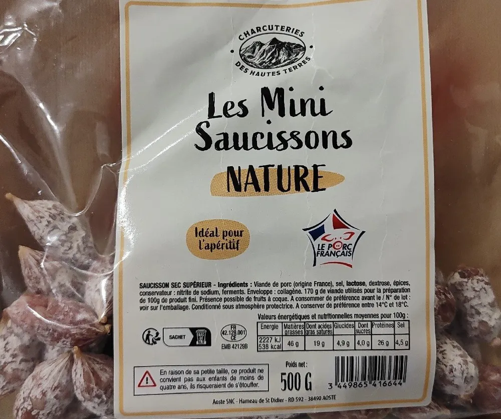 Les Mini Saucissons Nature