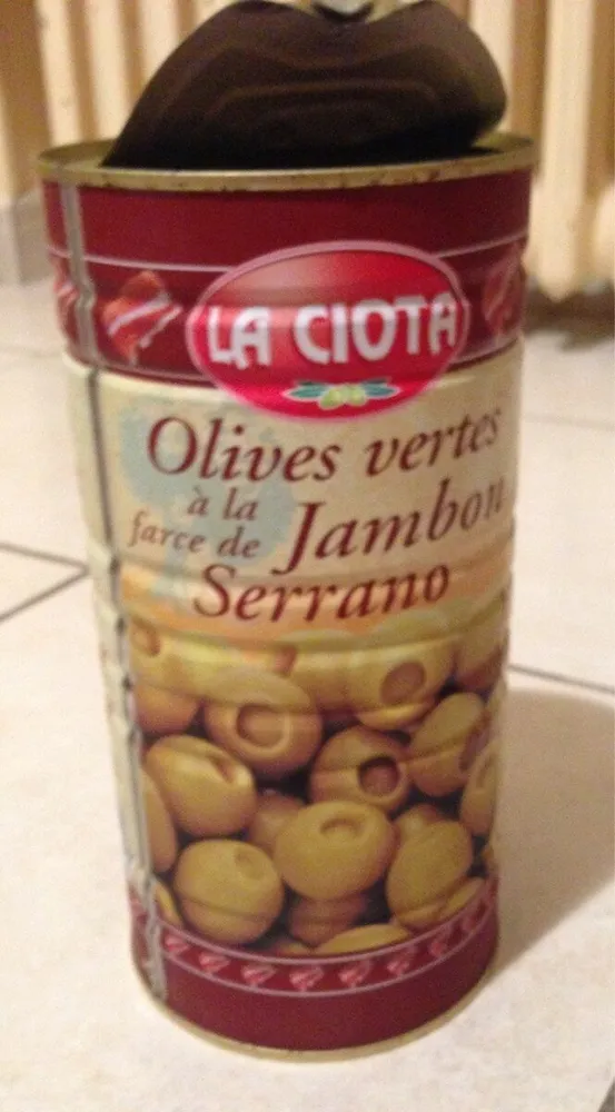 Olives vertes à la farce de Jambon Serrano