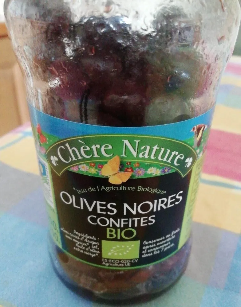 Olives noires confites