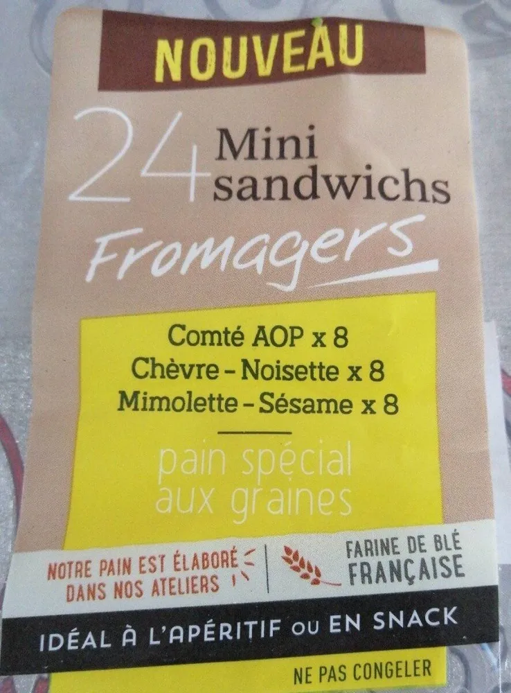 24 mini sandwichs décongelés