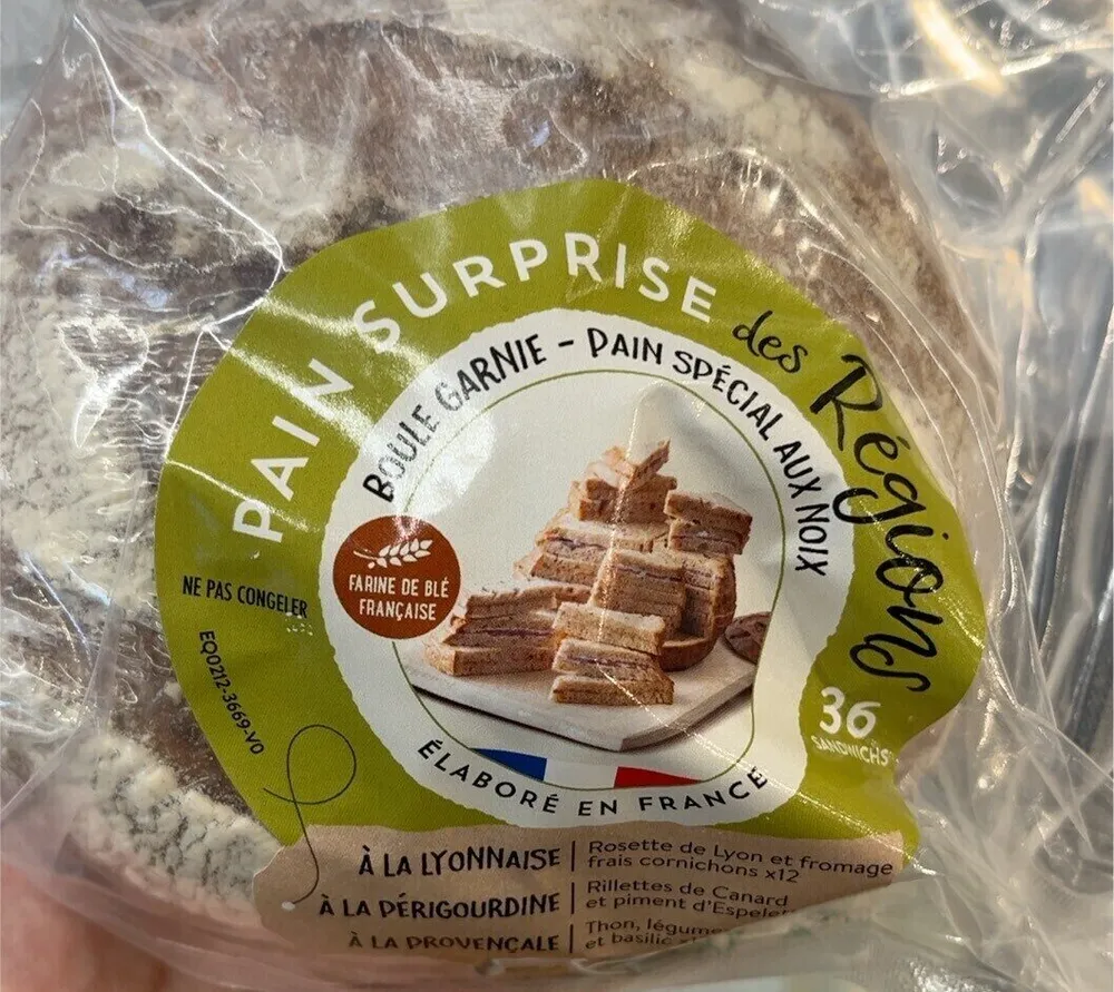 Pain surprise des regions