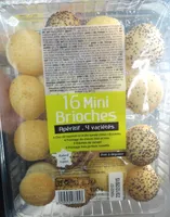 16 Mini Brioches Apéritif 4 variété
