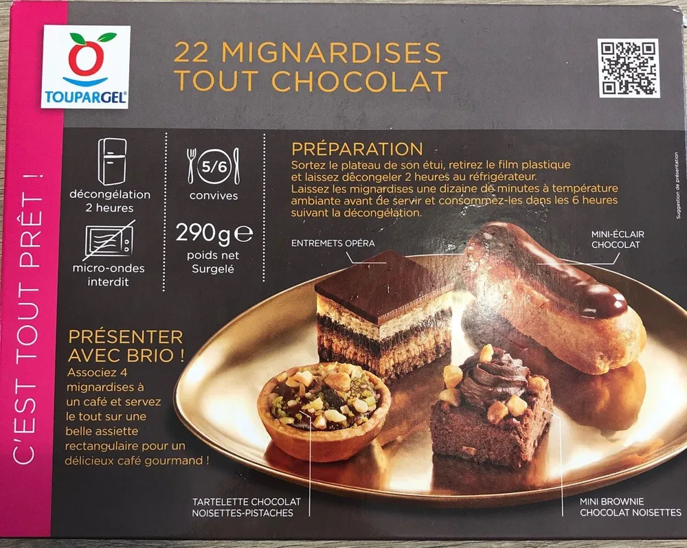 22 mignardises tout chocolat