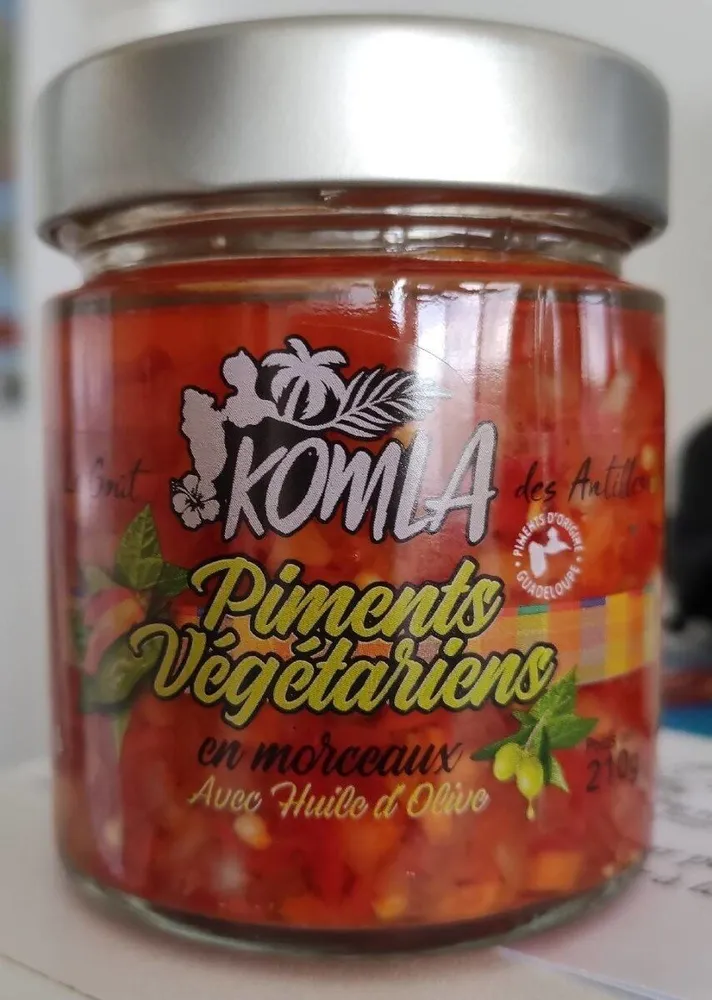 Piments végétariens en morceaux avec huile d olive
