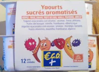 Yaourts sucrés aromatisés