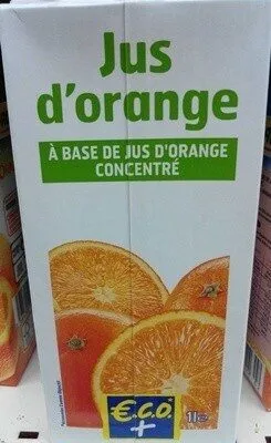 Jus d'orange à base de jus d'orange concentré