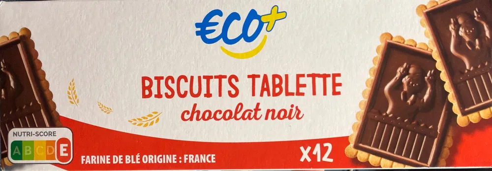 Biscuits tablette chocolat noir