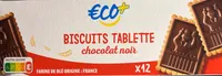 Biscuits tablette chocolat noir