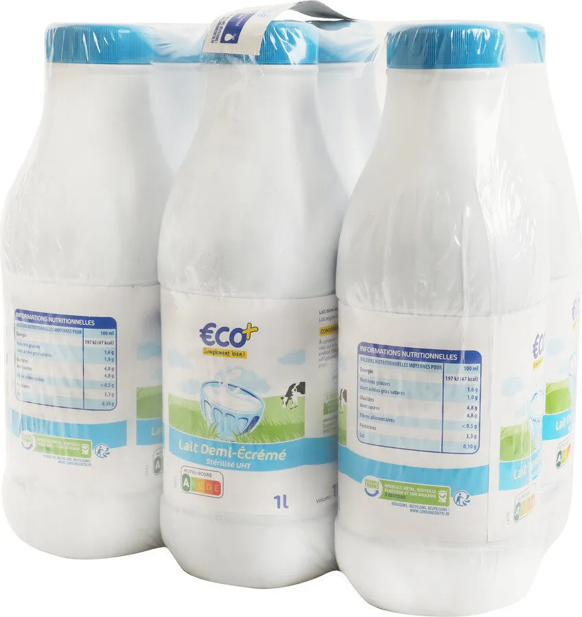 Lait demi écrémé bouteille