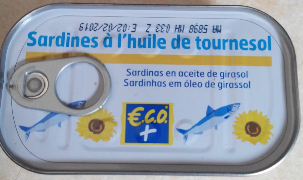 Sardines à l'huile de tournesol