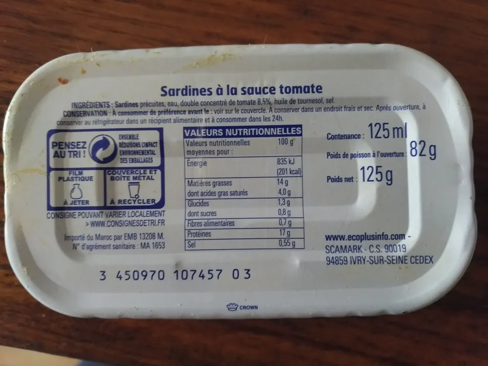 Sardines à la tomate