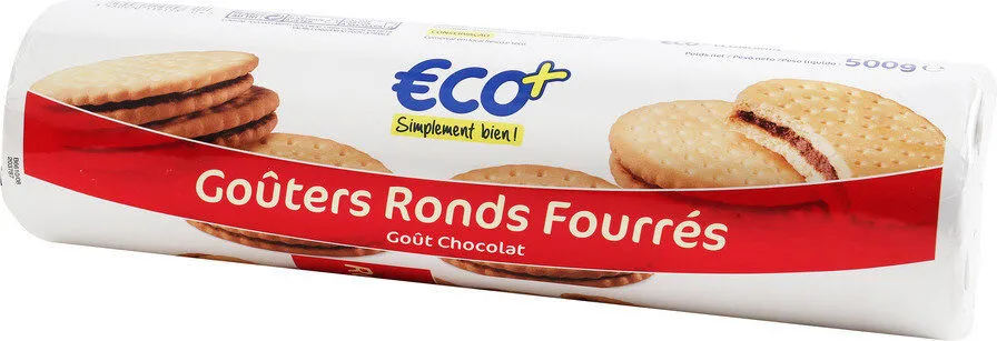 Goûters ronds fourrés chocolat