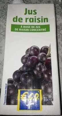 Jus de raisin à base de jus de raisin concentré