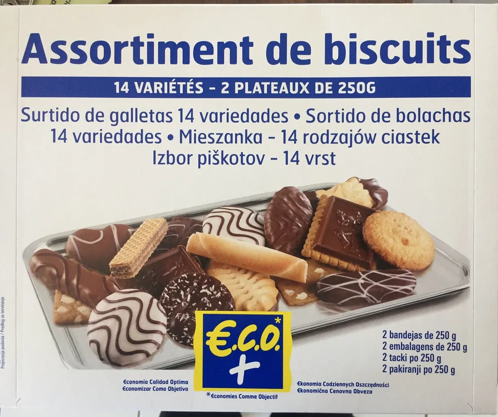 Assortiment de biscuits 14 variétés