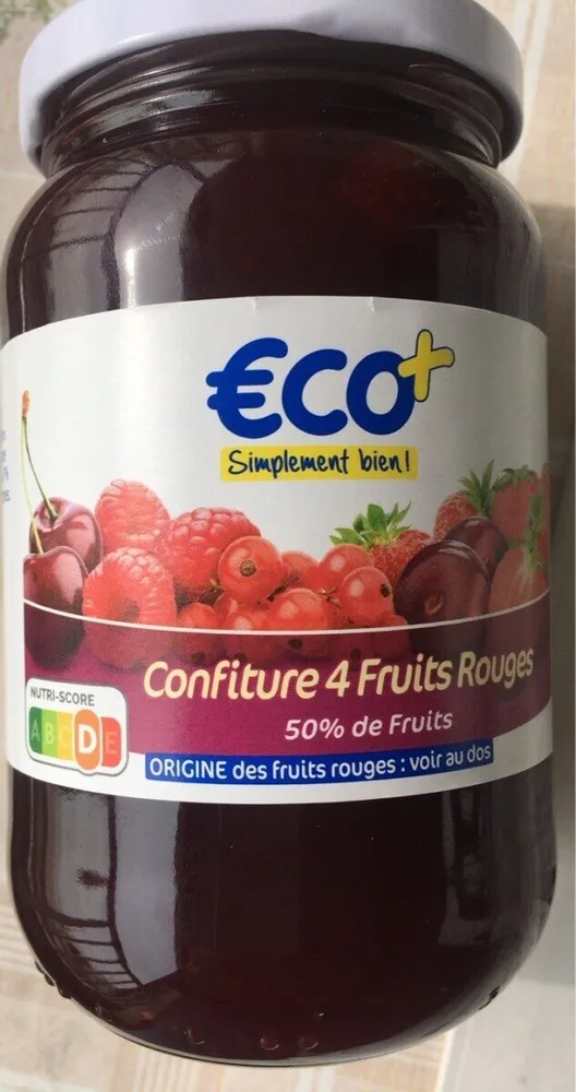 Confiture 4 fruits rouges