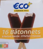 16 bâtonnets 8 vanille- 8 chocolat