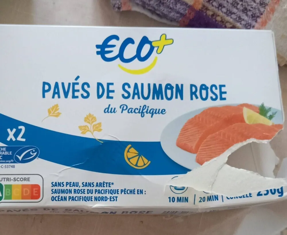 Pavés de saumon rose du pacifique  préparé en chine