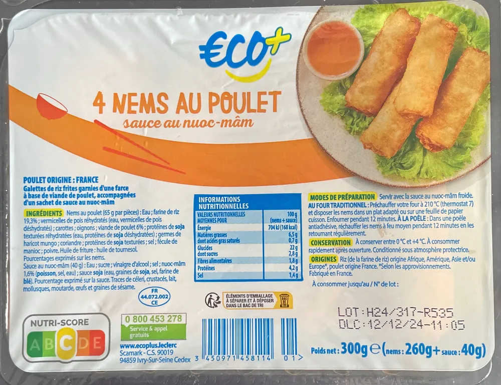 Nems au poulet