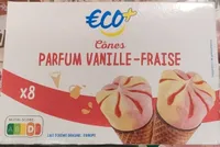 Cornet parfum vanille-fraise