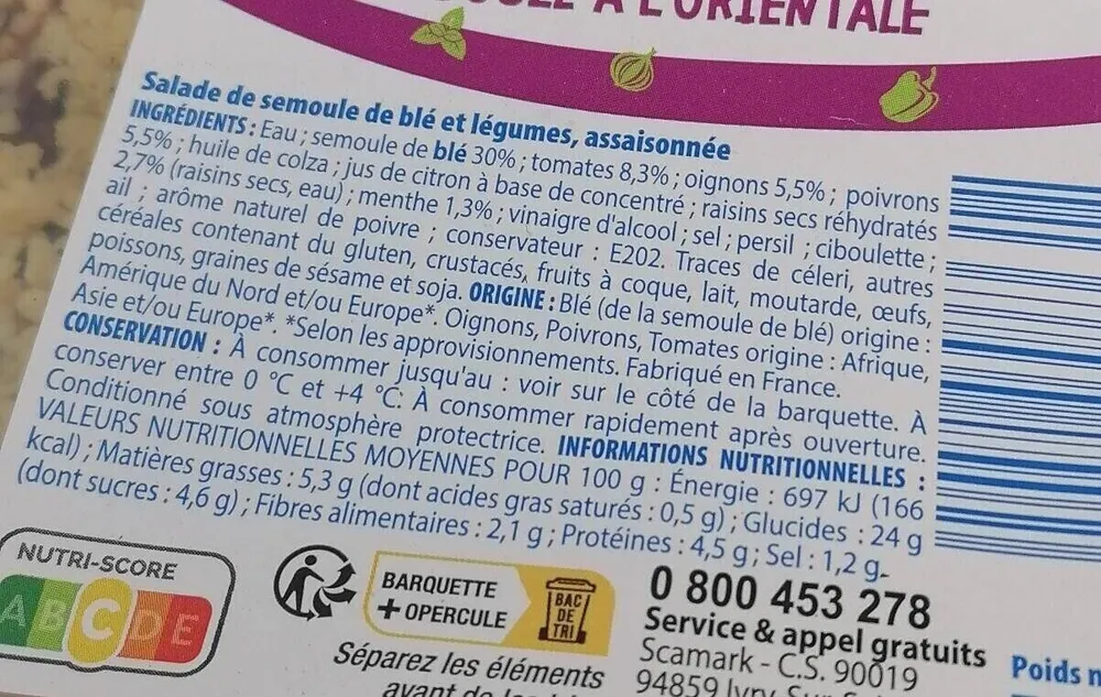 Taboulé à l'orientale