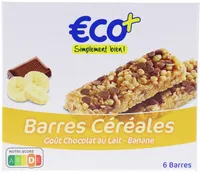 Barres céréales Chocolat au lait - Banane