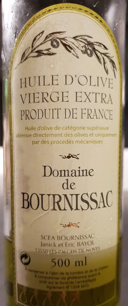 Huile Olive Vierge Extra De Domaine Bournisac