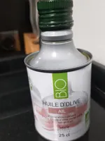 Huile d'olive ail bio
