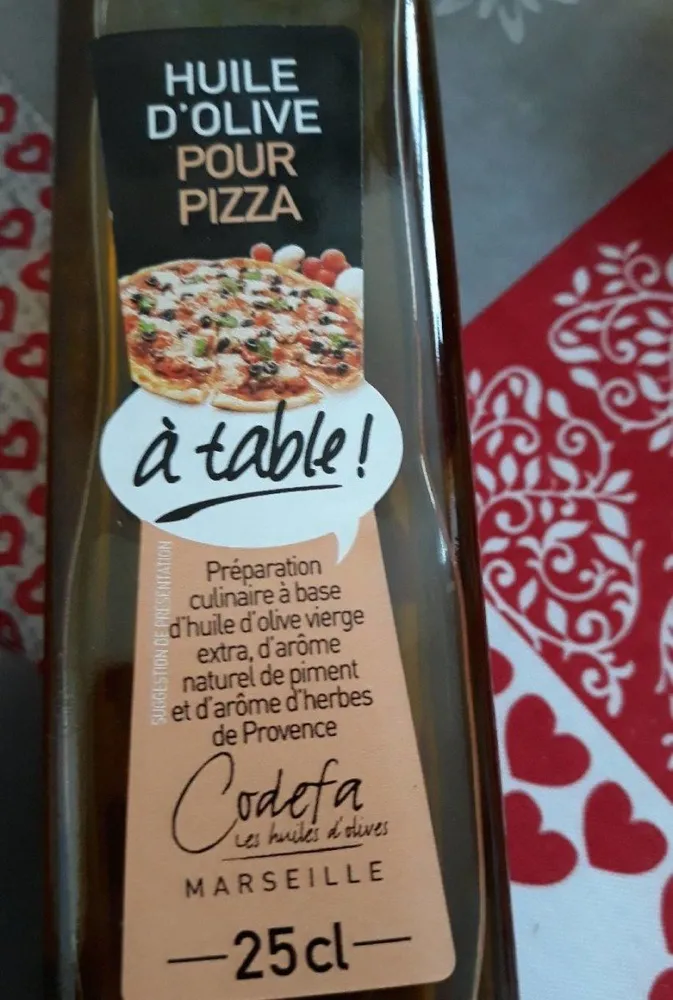 Huile d'olive pour pizza