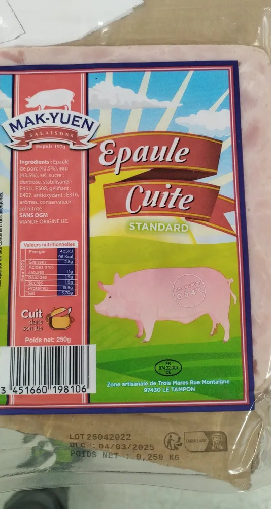 épaule cuite 5 tranche MAK yuen