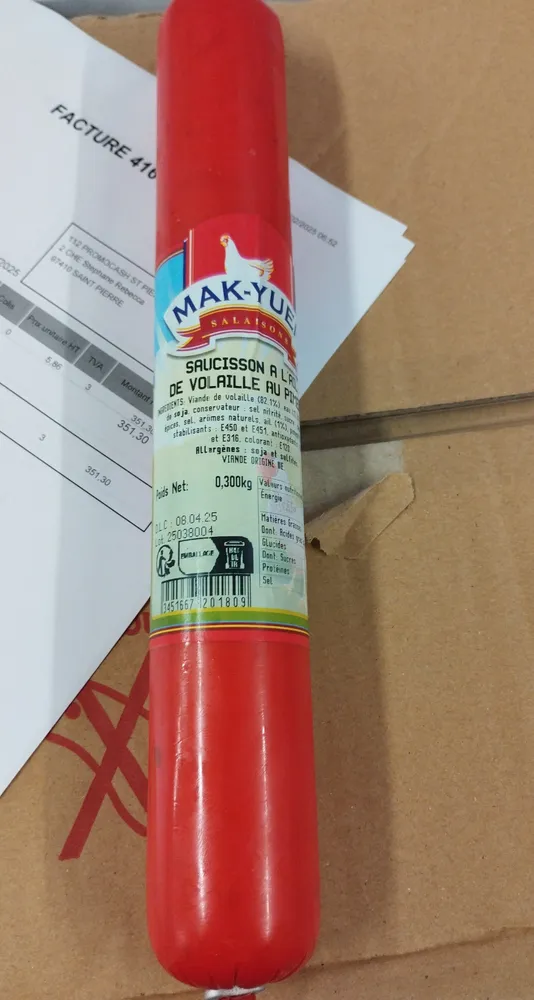 Saucisson ail volaille piment