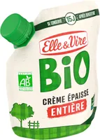 Elle & vire creme entiere epaisse bio 30%mg poche 324g