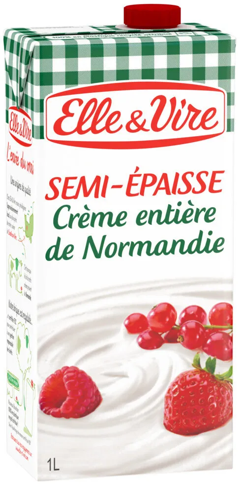 La Crème Entière Semi-Epaisse De Normandie 30%MG