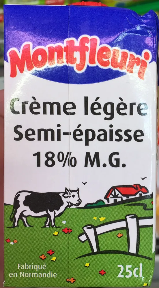 Crème légère semi-épaisse 18% M.G.