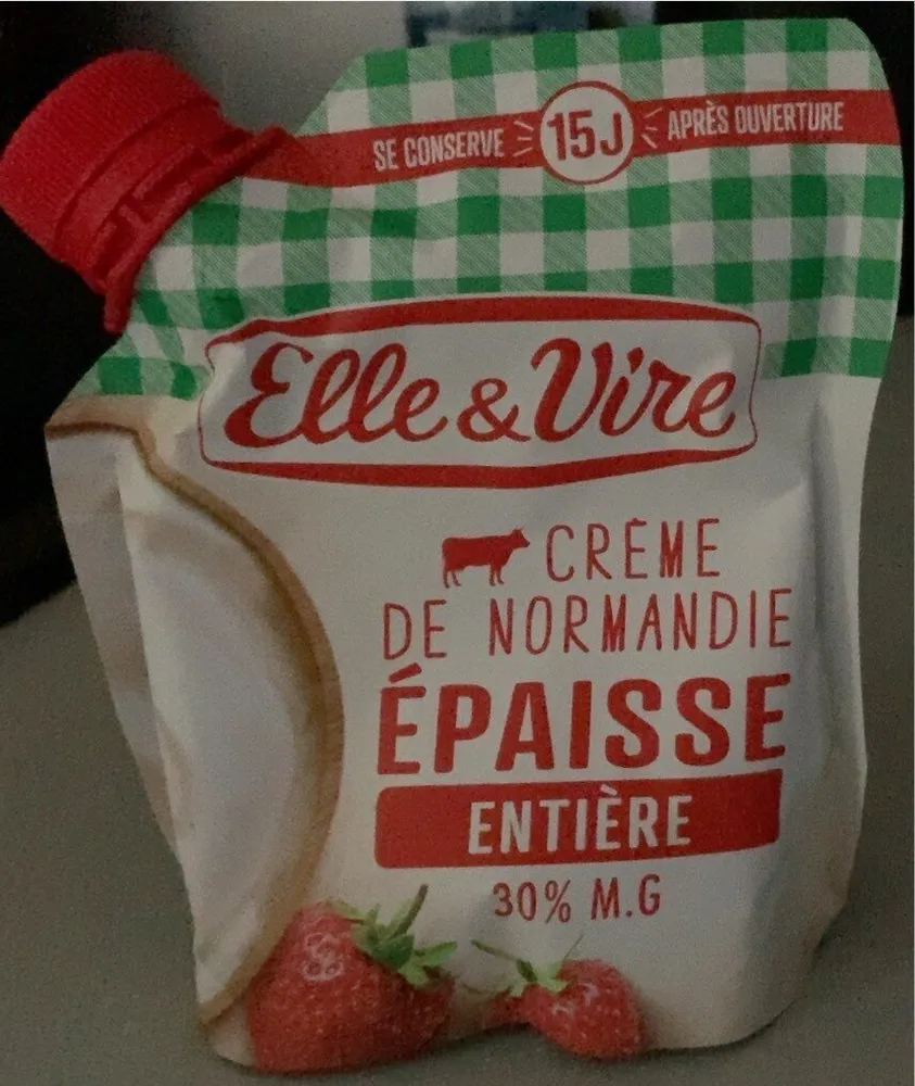 Elle & vire creme fraiche epaisse entiere 30%mg poche 324g