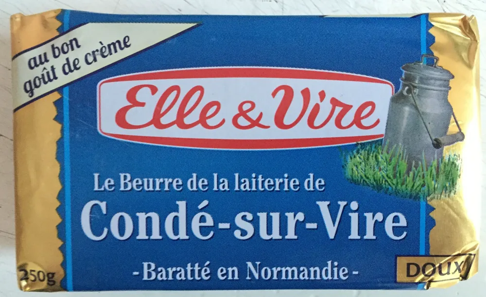 Le Beurre de la laiterie de Condé-sur-Vire baratté en Normandie (Doux)
