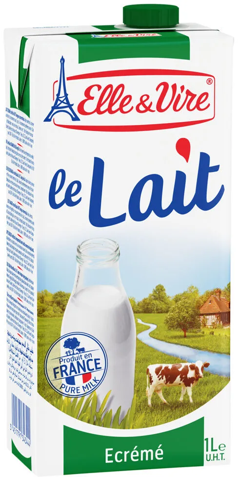 Lait écrémé stérilisé UHT - Longue conservation